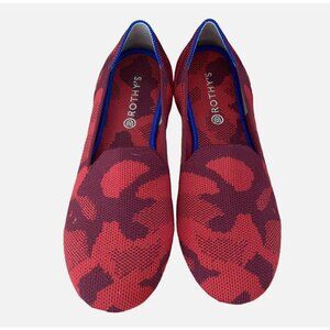 Rothy's Girls Red Camo Print Slip On Flats Shoes size 4